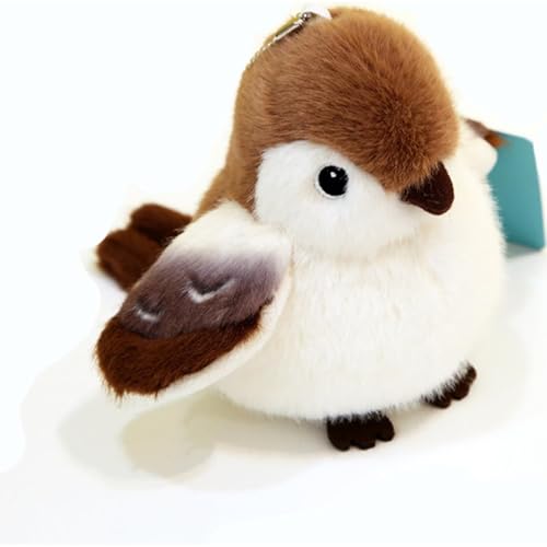 Uixxducc Kuscheltier Vogel Plüschtier Klein Pelzige Vogel Stofftier Plüschpuppe 12 cm Plüsch-Vogel Schlüsselanhänger Kuscheltier Geschenke für Jungen und Mädchen (C) von Uixxducc