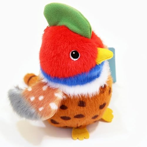 Uixxducc Kuscheltier Vogel Plüschtier Klein Pelzige Vogel Stofftier Plüschpuppe 12 cm Plüsch-Vogel Schlüsselanhänger Kuscheltier Geschenke für Jungen und Mädchen (D) von Uixxducc