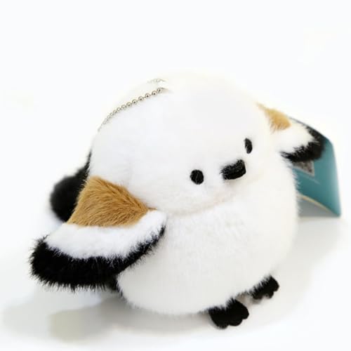 Uixxducc Kuscheltier Vogel Plüschtier Klein Pelzige Vogel Stofftier Plüschpuppe 12 cm Plüsch-Vogel Schlüsselanhänger Kuscheltier Geschenke für Jungen und Mädchen (E) von Uixxducc