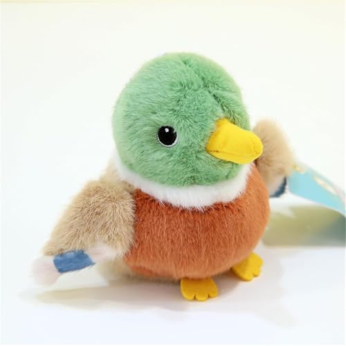 Uixxducc Kuscheltier Vogel Plüschtier Klein Pelzige Vogel Stofftier Plüschpuppe 12 cm Plüsch-Vogel Schlüsselanhänger Kuscheltier Geschenke für Jungen und Mädchen (H) von Uixxducc