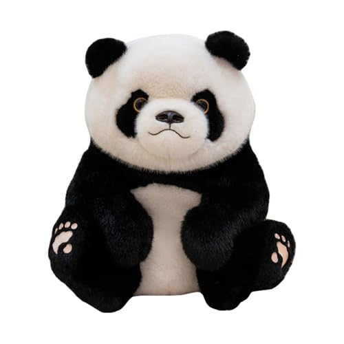 Uixxducc Panda Kuscheltier Stofftier, Plüschtier Panda Tier Kissen, Niedliche Pandabär Plüsch Spielzeug, Geschenke für Kinder Jungen und Mädchen (28cm,Schwarz) von Uixxducc