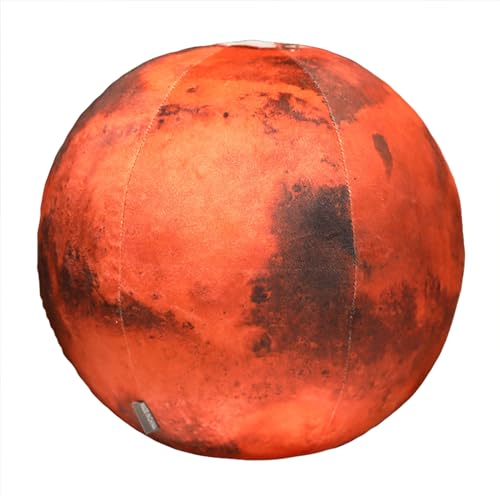 Uixxducc Planet Kuscheltier Sternkissen, Sonne,Mond,Mars und Erde Plüschkissen, Universum-Serie Plüschtiere Zierkissen Sofakissen Dekokissen für Kinderzimmer Schlafzimmer (Mars.,17cm) von Uixxducc