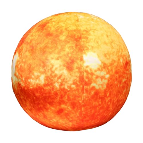 Uixxducc Planet Kuscheltier Sternkissen, Sonne,Mond,Mars und Erde Plüschkissen, Universum-Serie Plüschtiere Zierkissen Sofakissen Dekokissen für Kinderzimmer Schlafzimmer (Sonne,17cm) von Uixxducc