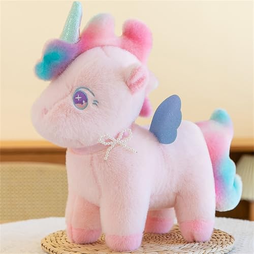 Uixxducc Plüschtier Einhorn Kuscheltier für Mädchen Super Weiches Einhorn Plushies Kissen-Stofftier Süße Plüschtier für Kinder Mädchen Plüsch Puppe Geschenk (40cm,Rosa) von Uixxducc