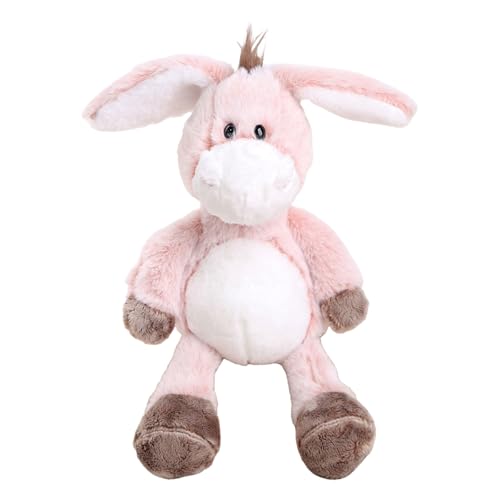 Uixxducc Plüschtier Esel Kuscheltier Süßes Stofftier aus weichem Plüsch Plüschtiere zum Kuscheln und Spielen Plüsch Puppe Spielzeug Geschenk für Kinder Jungen Mädchen (25cm,Rosa) von Uixxducc