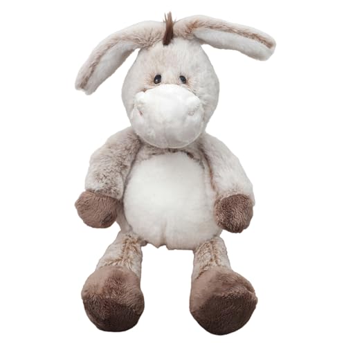 Uixxducc Plüschtier Esel Kuscheltier Süßes Stofftier aus weichem Plüsch Plüschtiere zum Kuscheln und Spielen Plüsch Puppe Spielzeug Geschenk für Kinder Jungen Mädchen (35cm,Braun) von Uixxducc