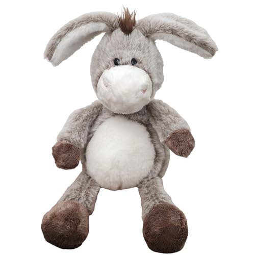 Uixxducc Plüschtier Esel Kuscheltier Süßes Stofftier aus weichem Plüsch Plüschtiere zum Kuscheln und Spielen Plüsch Puppe Spielzeug Geschenk für Kinder Jungen Mädchen (35cm,Grau) von Uixxducc