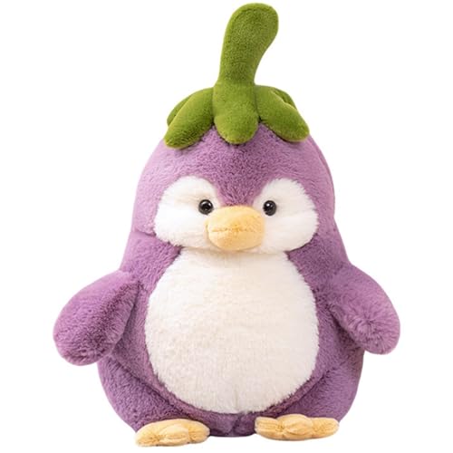 Uixxducc Plüschtier Pinguin Stofftier Kuscheltier für Kinder Transformation Spielzeug aubergine Plüschtier zum Kuscheln & Spielen Plüschpinguin Puppe Geschenk für Mädchen Jungen (68cm) von Uixxducc