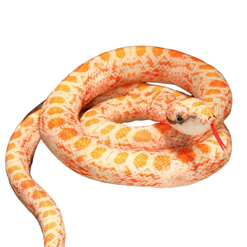 Uixxducc Plüschtier Riesige Schlange Kuscheltier Realistisches Schlange Stofftier Python Plüschtiere Spielzeug Geschenk für Kinder (A,200CM) von Uixxducc