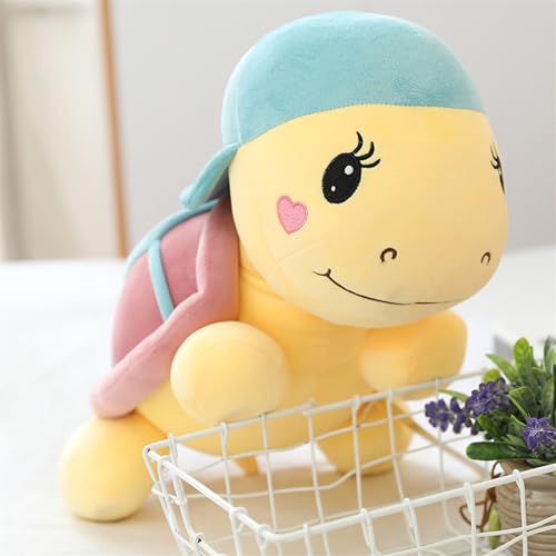 Uixxducc Plüschtier Schildkröte Kuscheltier Super weich Umarmungskissen Plüschkissen Stofftier Plushies Puppe Geschenk für Kinder & Erwachsene (25cm,Lila) von Uixxducc