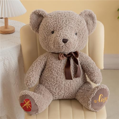 Uixxducc Teddybär Kuscheltier Plüschtier Weiches Teddybär Stofftier Bär Puppe Kuscheltier Stofftier Bär Spielzeug Kissen Geschenk für Kinder (Grau,23CM) von Uixxducc