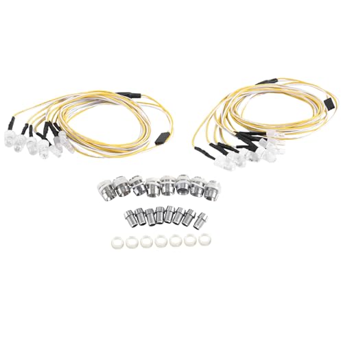 Ujjdwiurgh 2 Stück 8LED 8 mm und 5 mm RC Scheinwerfer Zubehör LED-Leuchten für 1/10 Drift Car Fahrzeug, rot und gelb Ujjdwiurgh 2 Stück 8LED 8 mm und 5 mm RC Scheinwerfer Zubehör LED-Leuchten für 1/10 Drift Car Fahrzeug, rot und gelb von Ujjdwiurgh