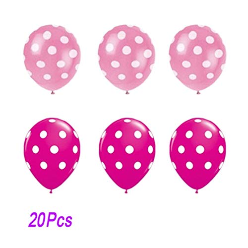 Ujjdwiurgh 20 ct 12" rosa Helium Tupfen-Luftballons von Ujjdwiurgh