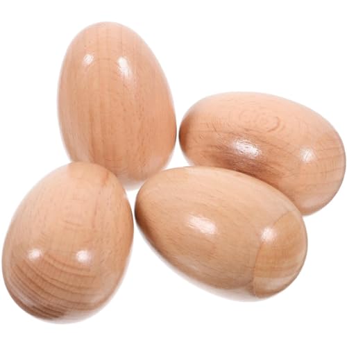 Ujjdwiurgh Cocktail-Shaker-Set aus Holz, 4 Stück, Perkussions-Shaker für Eier, unfertige Ostereier, Musikinstrumente, Holzspielzeug für Ostereier von Ujjdwiurgh