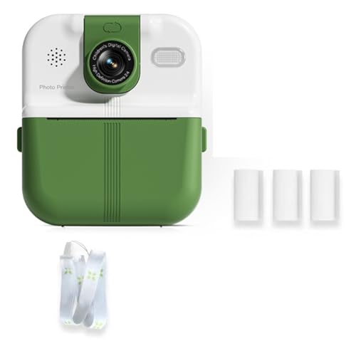 Ujjdwiurgh Digitalkamera für Kinder mit Sofortdruck, 1080P HD, für Jungen und Mädchen, mit Thermodruck, kleiner Camcorder mit 64 GB, Grün Ujjdwiurgh Digitalkamera für Kinder mit Sofortdruck, 1080P HD, für Jungen und Mädchen, mit Thermodruck, kleiner Camcorder mit 64 GB, Grün von Ujjdwiurgh