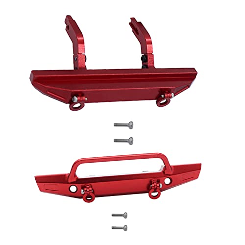 Ujjdwiurgh Front-Heck-StoßStange Aus Metall für 1/18 RC-Raupenauto TRX4-M TRX4M-Upgrade-Teile, Rot Ujjdwiurgh Front-Heck-StoßStange Aus Metall für 1/18 RC-Raupenauto TRX4-M TRX4M-Upgrade-Teile, Rot von Ujjdwiurgh