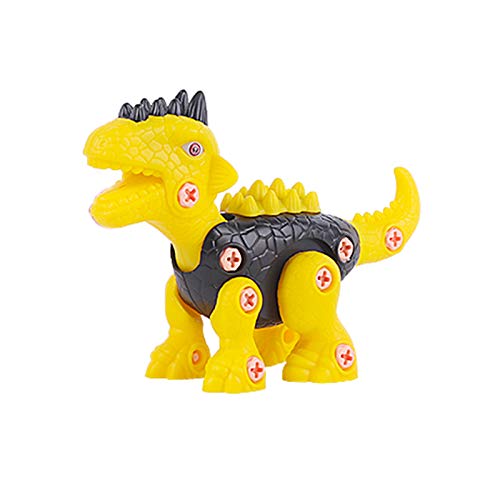 Ujjdwiurgh Zerlegen Dinosaurier GebäUde Modell DIY Lern Spielzeug Set mit Schraubendreher für Kinder Gelb + Schwarz von Ujjdwiurgh