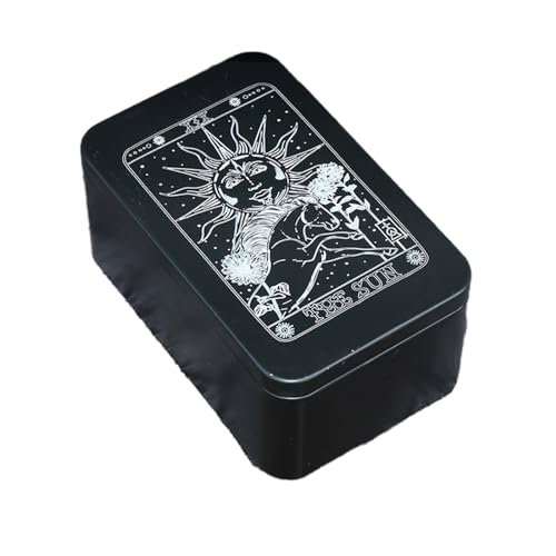 Metall Spiel Karte Box Spiel Tarots Container Lagerung Fall Verpackung Box Spielkarten Box Leere Süßigkeiten Lagerung Fall von Ukbzxcmws