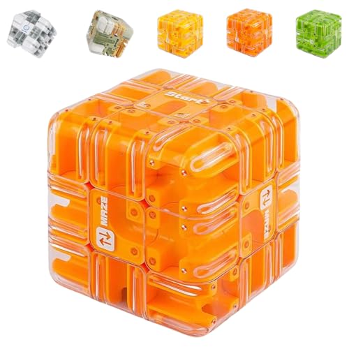 Large Labyrinth 3D Puzzle Maze Cube - Engaging Brain Teaser Toy,großes Labyrinth 3D Puzzle-würfel,2-in-1 Labyrinths-Zauberwürfel & Kugel,for Stress Relief & Logic Development-D von Ukisisi