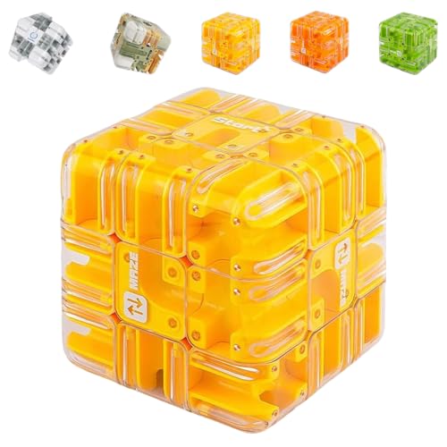 Large Labyrinth 3D Puzzle Maze Cube - Engaging Brain Teaser Toy,großes Labyrinth 3D Puzzle-würfel,2-in-1 Labyrinths-Zauberwürfel & Kugel,for Stress Relief & Logic Development-E von Ukisisi
