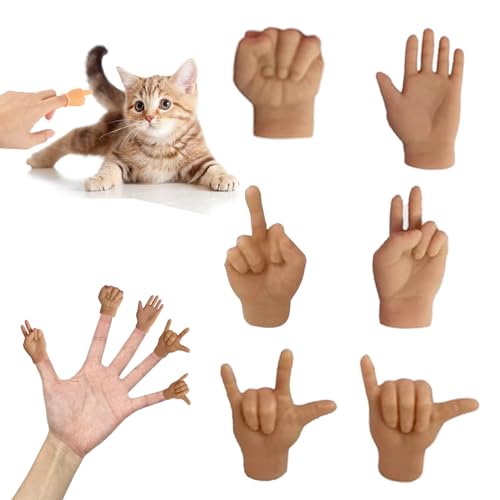 Mini Hände Für Katzen,mini Hände Für Katzenpfoten,Mini Hände Für Katzen Gefaltet,Gefaltete Mini Hände Für Katzen,mini Hände,Mini Hände Für Finger,Gummi Fingerpuppen Lustig Minihände,kleine Fingerhände von Ukisisi