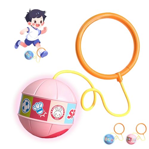 Ukisisi Leuchtender Springball,Skip Ball,Sprungball,Blinkender Schwenkball – Für Sprungseil Am Knöchel,leuchtender Springball Fuß Springring Fußkreisel Kinder,Alter 3 Jahre Und Älter-B von Ukisisi