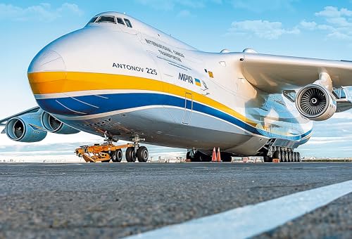 AN-225 Mriya Das größte Flugzeug der Welt - Ukrainisches Puzzle mit 500 robusten Teilen - Stehe mit der Ukraine - Kulturgabe, Familienspaß - Hergestellt in der Ukraine - 46.9×32 cm von Ukrainian Puzzles