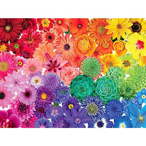 1000 Stück Puzzle - Rainbow Flower - Erwachsene Teenager Kinder Puzzle Großes Puzzle Spielzeug Geschenk Pädagogisch Intellektuell Dekomprimieren Spaß Familienspiel von Ulalaza