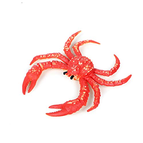 Ulalaza Kunststoff Krabben Modell Lebensechte Krabben Meerestierfiguren Nachahmung Ornament Desktop Dekoration Spielzeug Geschenke für Kinder (King Crab) von Ulalaza