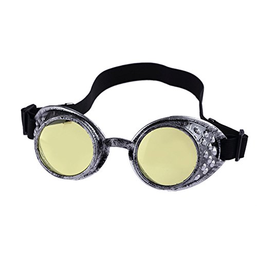 Ulalaza Vintage Steampunk Brille Brille Viktorianisch Retro Cyberpunk Gothic Cosplay von Ulalaza