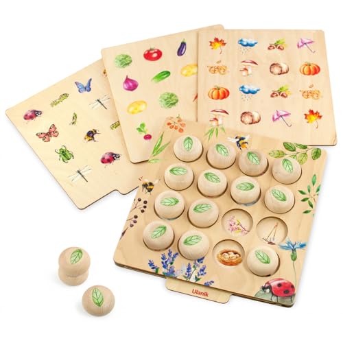 Ulanik Blätter der Memory Spiele ab 3 Jahren, Memory ab 3, Holz Brettspiele für Kinder 4, 5, 6, 7, 8 Jahre, Lernspiele ab 3 Jahre, Vorschule Spiele – 16 St Ulanik Blätter der Memory Spiele ab 3 Jahren, Memory ab 3, Holz Brettspiele für Kinder 4, 5, 6, 7, 8 Jahre, Lernspiele ab 3 Jahre, Vorschule Spiele – 16 St von Ulanik
