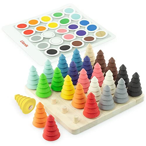 Ulanik Tannenbäume auf dem Brett Montessori Spielzeug Holzsortierspiel 25 Tannenbäume 55 mm Ab 3+ Jahre Lernspielzeug für Vorschule für Farbsortierung und Zählen Ulanik Tannenbäume auf dem Brett Montessori Spielzeug Holzsortierspiel 25 Tannenbäume 55 mm Ab 3+ Jahre Lernspielzeug für Vorschule für Farbsortierung und Zählen von Ulanik