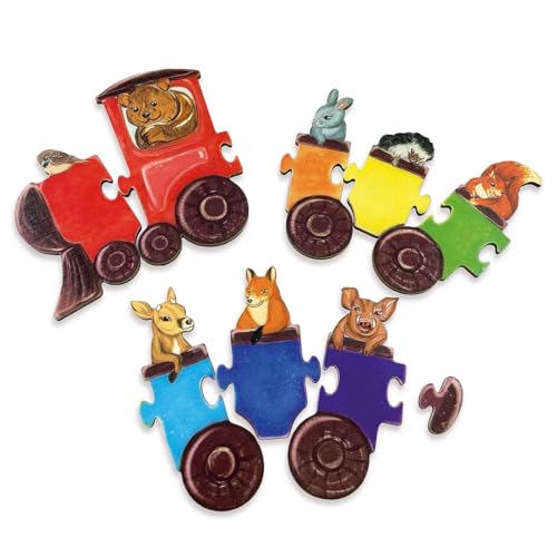 Ulanik Montessori Puzzle Regenbogenzug, Spiele ab 3 Jahren, Holz Puzzle ab 3 Jahre, Jigsaw Puzzle, Lernspiele ab 3 Jahre, Vorschule Spiele für Kleinkinder — 9 Teile Ulanik Montessori Puzzle Regenbogenzug, Spiele ab 3 Jahren, Holz Puzzle ab 3 Jahre, Jigsaw Puzzle, Lernspiele ab 3 Jahre, Vorschule Spiele für Kleinkinder — 9 Teile von Ulanik