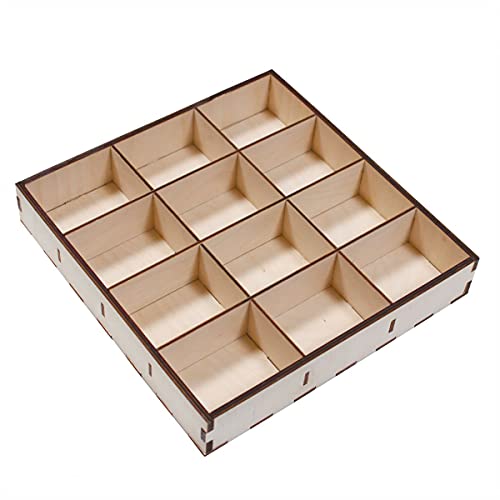 Ulanik Montessori Tablett für Sortierung 12 Abschnitte Montessori Holz Sortierung Tablett Alter 3 + Farbe Sortierung und Zählen Vorschule Lernen Bildung Spielzeug (2 Edition) von Ulanik