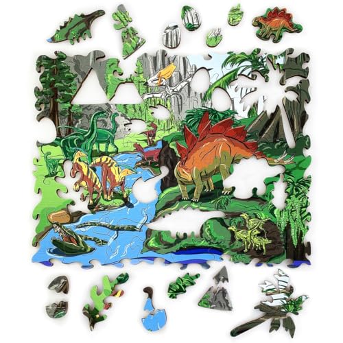 Ulanik Puzzle Land Dinosaurier, Spiele ab 3 Jahren, Holz Puzzle ab 3 Jahre, Jigsaw Puzzle, Lernspiele ab 3 Jahre, Vorschule Spiele für Kleinkinder — 57 Teile Ulanik Puzzle Land Dinosaurier, Spiele ab 3 Jahren, Holz Puzzle ab 3 Jahre, Jigsaw Puzzle, Lernspiele ab 3 Jahre, Vorschule Spiele für Kleinkinder — 57 Teile von Ulanik