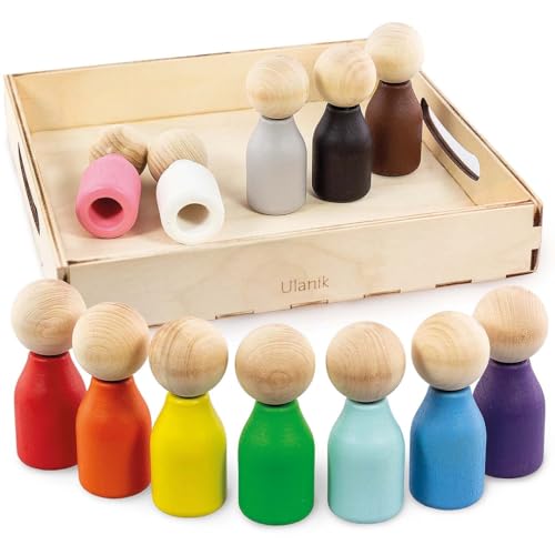 Ulanik Steckpuppen Fingerpuppen, Montessori Spielzeug ab 1 Jahr, Baby Sensorik Spiel, Spiel für Zählen und Sortieren Farben Lernen — 12 Farben Ulanik Steckpuppen Fingerpuppen, Montessori Spielzeug ab 1 Jahr, Baby Sensorik Spiel, Spiel für Zählen und Sortieren Farben Lernen — 12 Farben von Ulanik