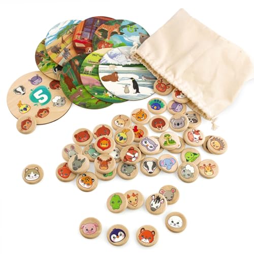 Ulanik Tiere Bingo Spiel, Spiele ab 3 Jahren, Holz Brettspiele für Kinder 4, 5, 6, 7, 8 Jahre, Lernspiele ab 3 Jahre, Vorschule Spiele für Kleinkinder - 48 St Ulanik Tiere Bingo Spiel, Spiele ab 3 Jahren, Holz Brettspiele für Kinder 4, 5, 6, 7, 8 Jahre, Lernspiele ab 3 Jahre, Vorschule Spiele für Kleinkinder - 48 St von Ulanik