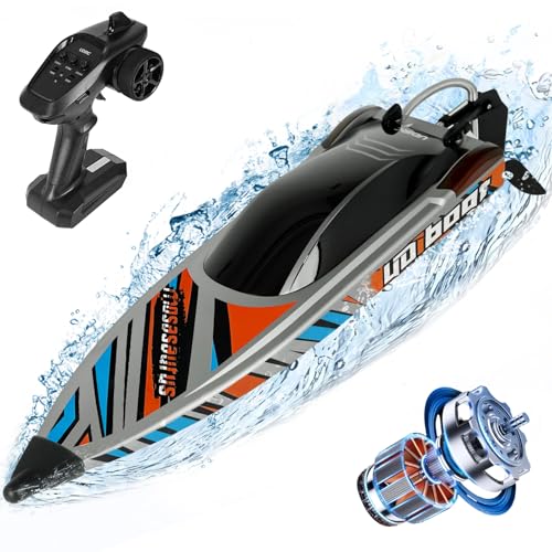 Ulifance UDI018 RC Boot Brushless für Pools und Seen, Groß Ferngesteuertes Boot Grau von Ulifance