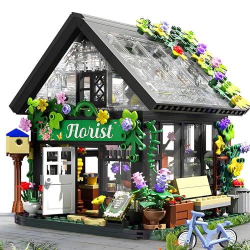 Ulikey Bausteine Haus, Klemmbausteine Blumenhaus mit Licht, Blumenhaus Bausatz Architecture Freunde Mädchen Haus Spielzeug, Bauspielzeug Geschenk für Erwachsene und Kinder ab 6-12 Jahren Ulikey Bausteine Haus, Klemmbausteine Blumenhaus mit Licht, Blumenhaus Bausatz Architecture Freunde Mädchen Haus Spielzeug, Bauspielzeug Geschenk für Erwachsene und Kinder ab 6-12 Jahren von Ulikey