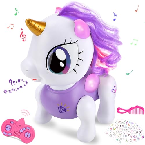 Ulikey Einhorn Roboter für Mädchen, Einhorn Spielzeug Geschenk für Kinder Geburtstag ab 3 Jahre, Ferngesteuertes Einhorn Spielzeug Roboter das Singt und Tanzt, Interaktiv, Aufnehmbar, Programmierbar Ulikey Einhorn Roboter für Mädchen, Einhorn Spielzeug Geschenk für Kinder Geburtstag ab 3 Jahre, Ferngesteuertes Einhorn Spielzeug Roboter das Singt und Tanzt, Interaktiv, Aufnehmbar, Programmierbar von Ulikey