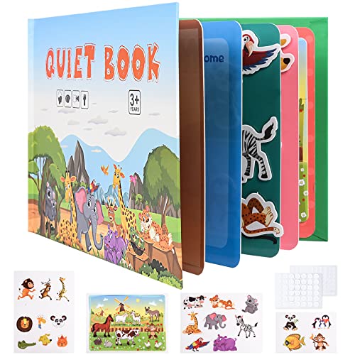 Ulikey Quiet Book, sensorisches Spielzeug für Autismus, Montessori Lernspielzeug für die Vorschule, Puzzlespiel, Denkspiel, leises Buch für Kleinkinder ab 3 Jahren (Tier) von Ulikey