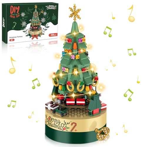 Ulikey Weihnachtsbaum Bausteine Set, Klemmbausteine Weihnachten Spieluhr, Weihnachtsbaum Bausatz Spielzeug für Erwachsene und Kinder ab 8+ Jahren Geburtstage Geschenke Ulikey Weihnachtsbaum Bausteine Set, Klemmbausteine Weihnachten Spieluhr, Weihnachtsbaum Bausatz Spielzeug für Erwachsene und Kinder ab 8+ Jahren Geburtstage Geschenke von Ulikey