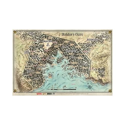 Ulisses Spiele GFDND72792-G - Dungeons & Dragons - Landkarte Baldur's Gate (DE) von Ulisses Spiele