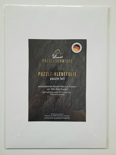 Ulmer Puzzleschmiede - 3er-Set Puzzle-Klebefolie - für 3 Puzzles mit 1000 Teilen - transparente Puzzle-Klebefolie im praktischen Format von Ulmer Puzzleschmiede