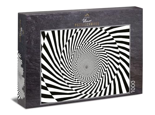 Ulmer Puzzleschmiede - Impossible Puzzle 1000 Teile Wirrwarr - optisch reizvolles Spiralmuster in schwarz-weiß erzeugt den Eindruck endloser Bewegung - schwieriges Puzzle für Erwachsene Ulmer Puzzleschmiede - Impossible Puzzle 1000 Teile Wirrwarr - optisch reizvolles Spiralmuster in schwarz-weiß erzeugt den Eindruck endloser Bewegung - schwieriges Puzzle für Erwachsene von Ulmer Puzzleschmiede