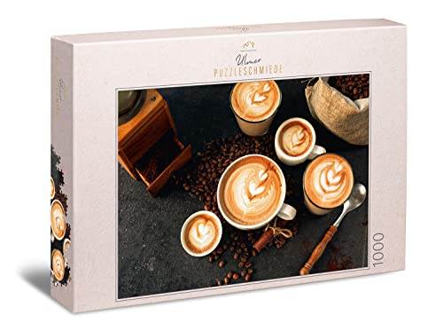Ulmer Puzzleschmiede - Puzzle „Kaffee-Leidenschaft“ - Klassisches 1000 Teile Puzzle - Abwechslungsreiches Motiv mit Espresso-Tassen, Kaffee-Bohnen und Kaffee-Accessoires - Puzzle Made in Germany Ulmer Puzzleschmiede - Puzzle „Kaffee-Leidenschaft“ - Klassisches 1000 Teile Puzzle - Abwechslungsreiches Motiv mit Espresso-Tassen, Kaffee-Bohnen und Kaffee-Accessoires - Puzzle Made in Germany von Ulmer Puzzleschmiede