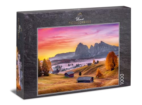 Ulmer Puzzleschmiede - Puzzle „Seiser ALM“ - klassisches 1000 Teile Landschafts-Puzzle mit malerischem Berg-Motiv - die herbstliche Seiser ALM in den Dolomiten in Südtirol, italienische Alpen Ulmer Puzzleschmiede - Puzzle „Seiser ALM“ - klassisches 1000 Teile Landschafts-Puzzle mit malerischem Berg-Motiv - die herbstliche Seiser ALM in den Dolomiten in Südtirol, italienische Alpen von Ulmer Puzzleschmiede
