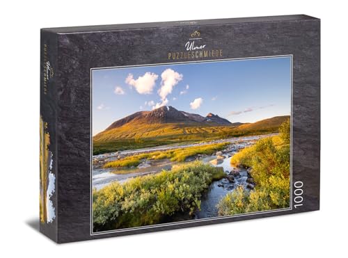 Ulmer Puzzleschmiede - Puzzle 1000 Teile „Sarek Nationalpark“ - Nordische Wildnis, herbstliche Tundra und großes Panorama im Nationalpark in Schweden - mit Puzzlequalität Qualität Made in Germany von Ulmer Puzzleschmiede