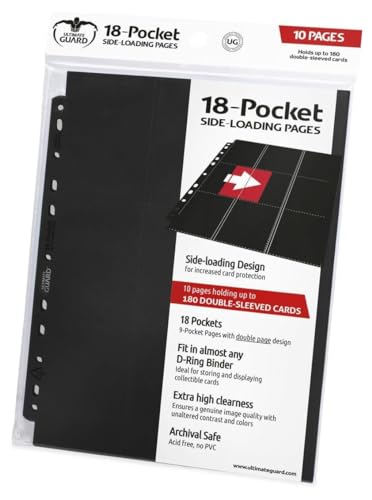 Ultimate Guard 18-Pocket Pages Side-Loading Schwarz (10), UGD010404 von Ultimate Guard