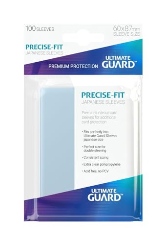 Ultimate Guard UGD010070 Precise-Fit Sleeves Japanische Größe Kartenhüllen, Transparent von Ultimate Guard